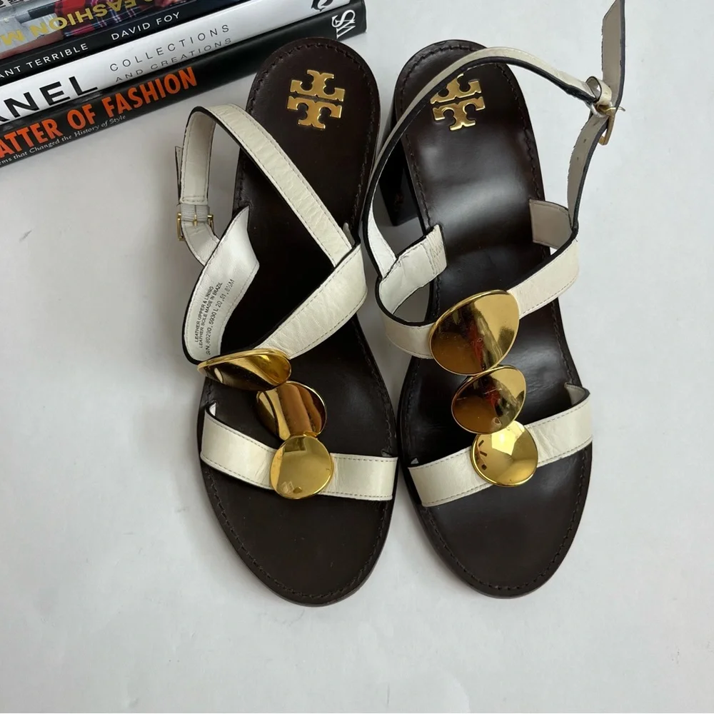 Tory Burch Patos Multi Disk Sandal Block Heel